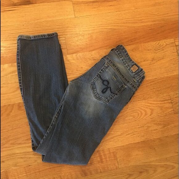 Guess 28 blue vintage jeans straight leg low rise - Picture 1 of 3